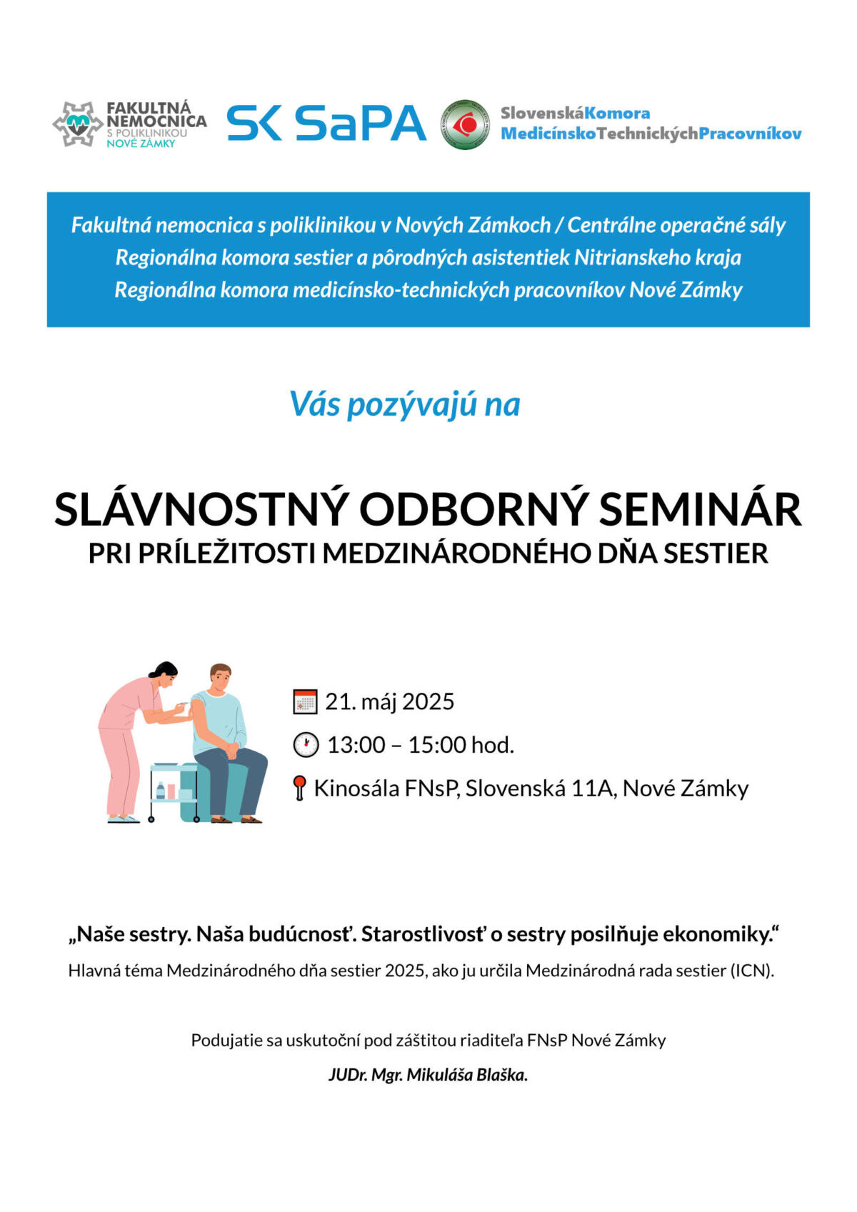 Slávnostný odborný seminár, pri príležitosti Medzinárodného dňa sestier 2025