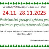 Predvianočná predajná výstava prác pacientov psychiatrického oddelenia